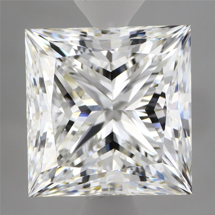 4.97 Carat Princess Shaped, Excellent Cut, F Color, VVS2 Clarity, IGI Certified Lab Grown Diamond