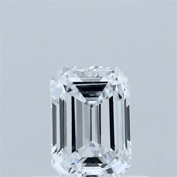 0.51 Carat Emerald Shaped, Ideal Cut, D Color, VVS1 Clarity, IGI Certified Lab Grown Diamond