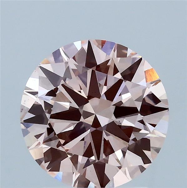 2.00 Carat Round Shaped, Excellent Cut, FANCY INTENSE PINK Color, VS2 Clarity, IGI Certified Lab Grown Diamond