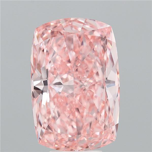 8.28 Carat Cushion Shaped, Ideal Cut, FANCY VIVID PINK Color, VVS2 Clarity, IGI Certified Lab Grown Diamond