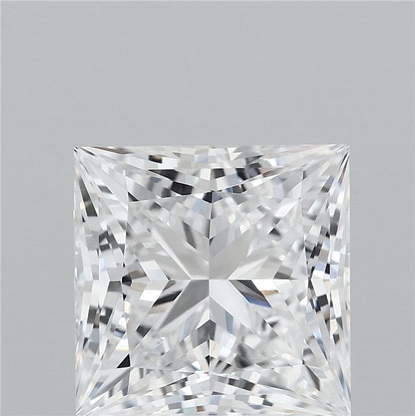 3.34 Carat Princess Shaped, Ideal Cut, D Color, VVS2 Clarity, IGI Certified Lab Grown Diamond