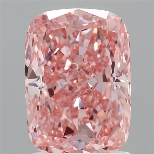 2.00 Carat Cushion Shaped, Excellent Cut, FANCY VIVID PINK Color, VVS2 Clarity, IGI Certified Lab Grown Diamond