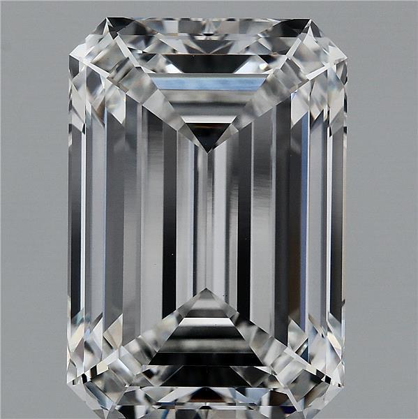 7.02 Carat Emerald Shaped, Ideal Cut, F Color, VS1 Clarity, IGI Certified Lab Grown Diamond
