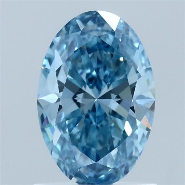 1.03 Carat Oval Shaped, Ideal Cut, FANCY VIVID BLUE Color, VVS1 Clarity, IGI Certified Lab Grown Diamond