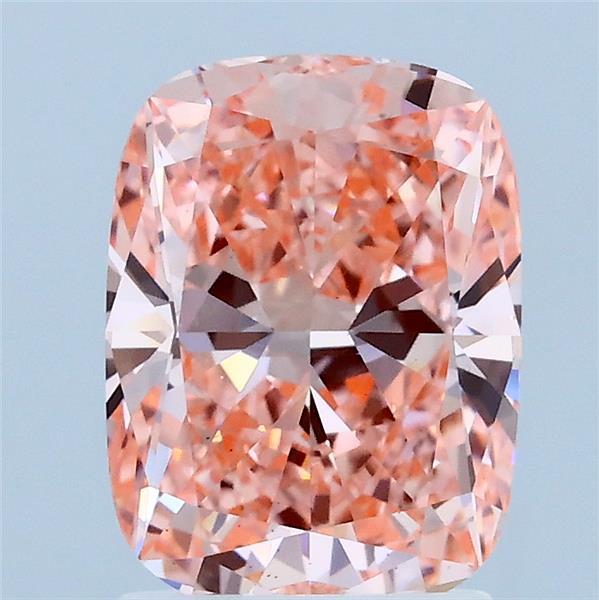 2.03 Carat Cushion Shaped, Excellent Cut, FANCY VIVID PINK Color, VS1 Clarity, IGI Certified Lab Grown Diamond