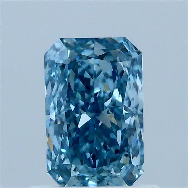 1.01 Carat Radiant Shaped, Very Good Cut, FANCY VIVID BLUE Color, VVS2 Clarity, IGI Certified Lab Grown Diamond