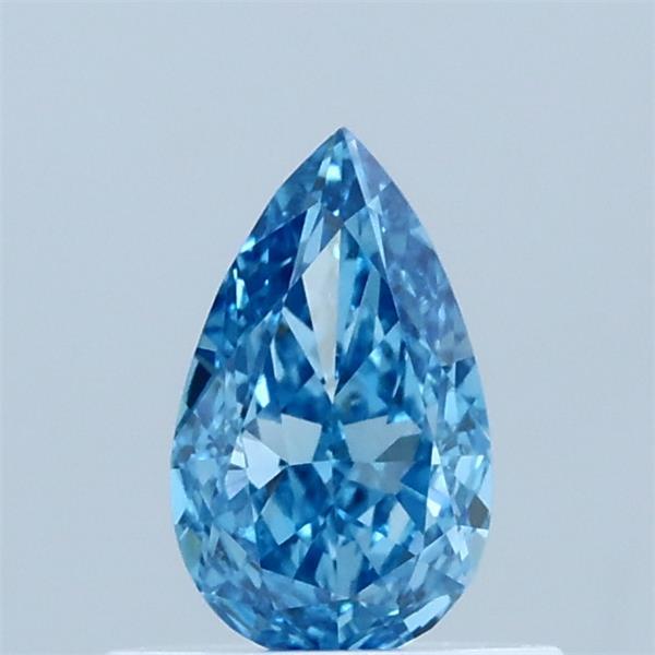 0.52 Carat Pear Shaped, Ideal Cut, FANCY VIVID BLUE Color, VVS2 Clarity, IGI Certified Lab Grown Diamond