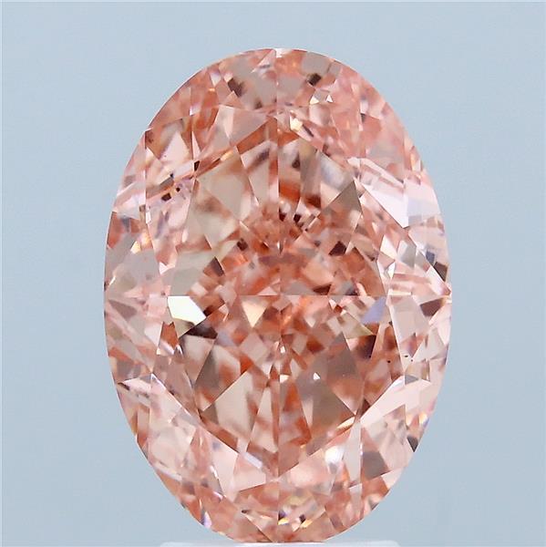 5.10 Carat Oval Shaped, Very Good Cut, FANCY VIVID PINK Color, VS1 Clarity, IGI Certified Lab Grown Diamond