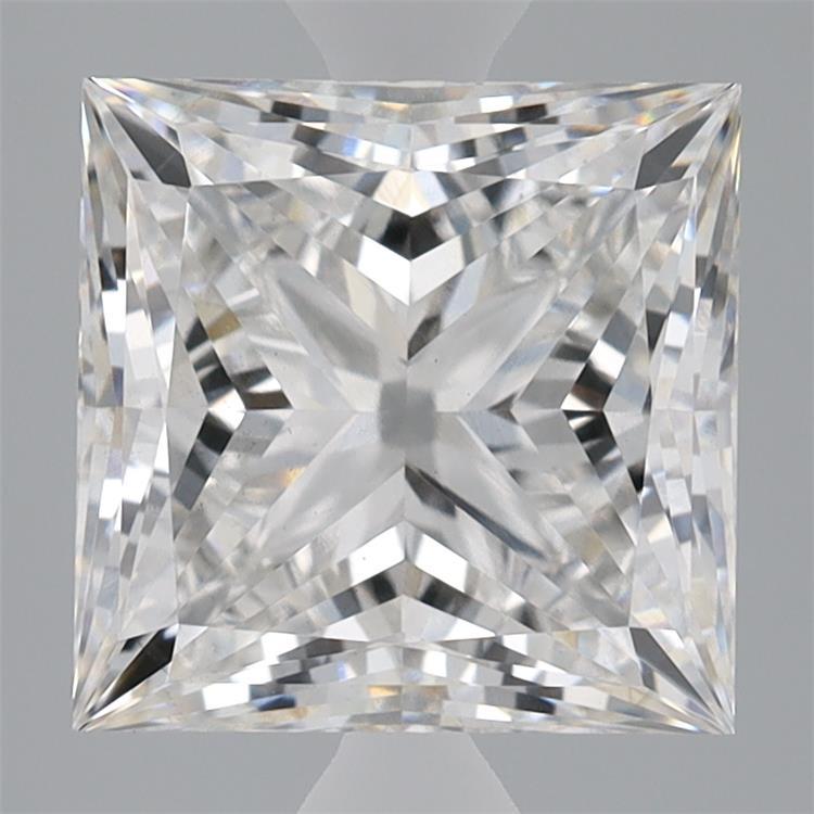 3.79 Carat Princess Shaped, Ideal Cut, F Color, VS1 Clarity, IGI Certified Lab Grown Diamond