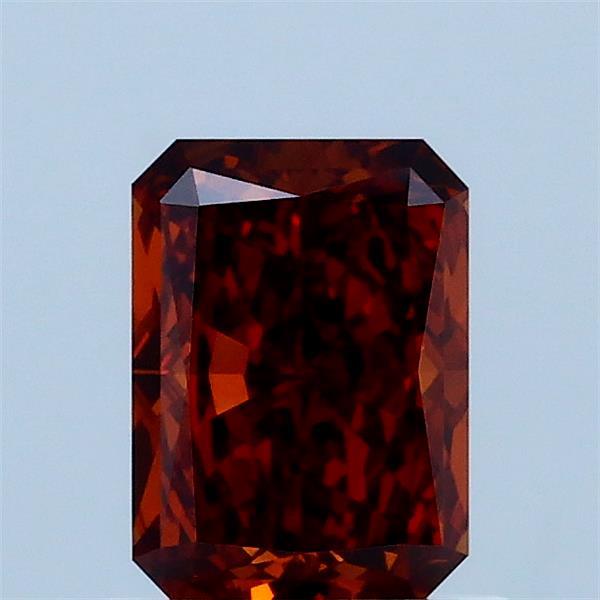 0.90 Carat Radiant Shaped, Ideal Cut, FANCY VIVID ORANGE Color, VVS2 Clarity, IGI Certified Lab Grown Diamond