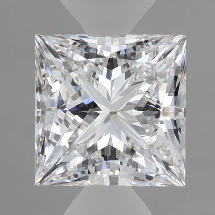 1.58 Carat Princess Shaped, Ideal Cut, D Color, VVS2 Clarity, IGI Certified Lab Grown Diamond