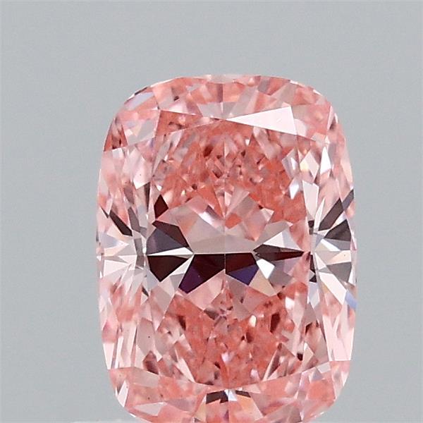 1.06 Carat Cushion Shaped, Ideal Cut, FANCY VIVID PINK Color, VVS2 Clarity, IGI Certified Lab Grown Diamond