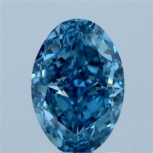 2.06 Carat Oval Shaped, Excellent Cut, FANCY VIVID BLUE Color, VS2 Clarity, IGI Certified Lab Grown Diamond