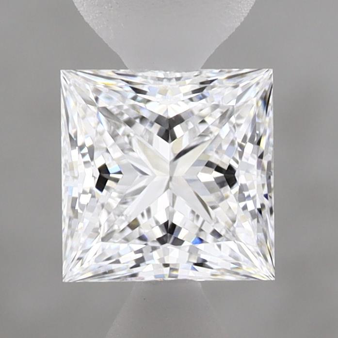 0.96 Carat Princess Shaped, Ideal Cut, D Color, VVS2 Clarity, IGI Certified Lab Grown Diamond