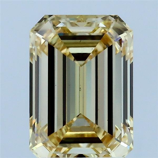 2.09 Carat Emerald Shaped, Ideal Cut, FANCY YELLOW Color, VS1 Clarity, IGI Certified Lab Grown Diamond