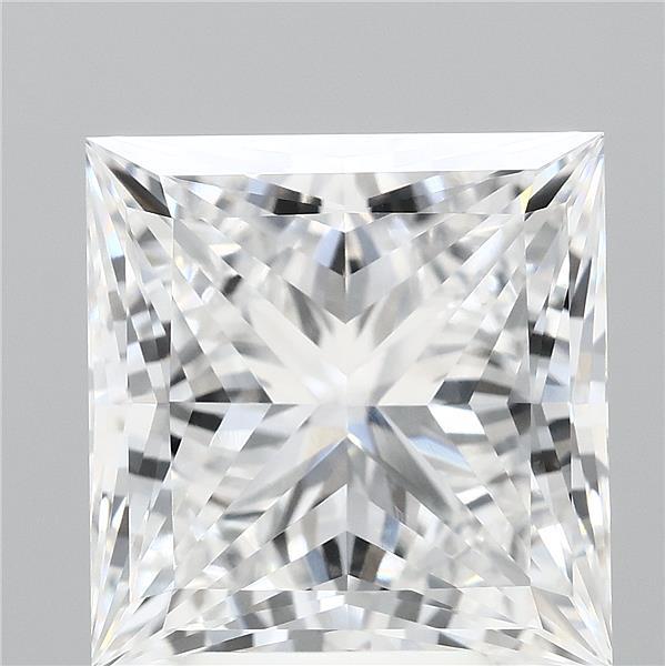 4.62 Carat Princess Shaped, Ideal Cut, E Color, VVS2 Clarity, IGI Certified Lab Grown Diamond