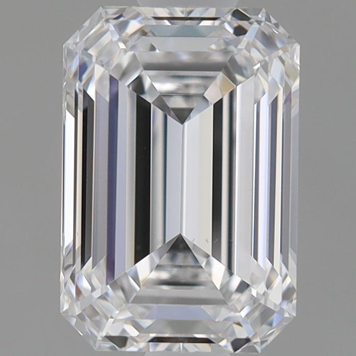 0.97 Carat Emerald Shaped, Ideal Cut, D Color, VS1 Clarity, IGI Certified Lab Grown Diamond