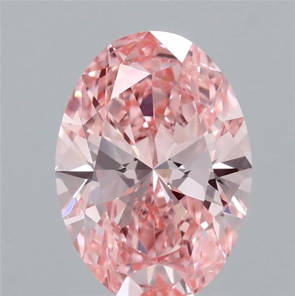 1.63 Carat Oval Shaped, Ideal Cut, FANCY VIVID PINK Color, VVS2 Clarity, IGI Certified Lab Grown Diamond