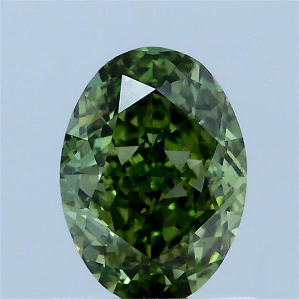 1.12 Carat Oval Shaped, Very Good Cut, FANCY VIVID GREEN Color, VS1 Clarity, IGI Certified Lab Grown Diamond