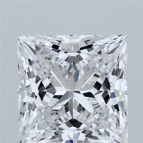 4.08 Carat Princess Shaped, Ideal Cut, D Color, VVS2 Clarity, IGI Certified Lab Grown Diamond