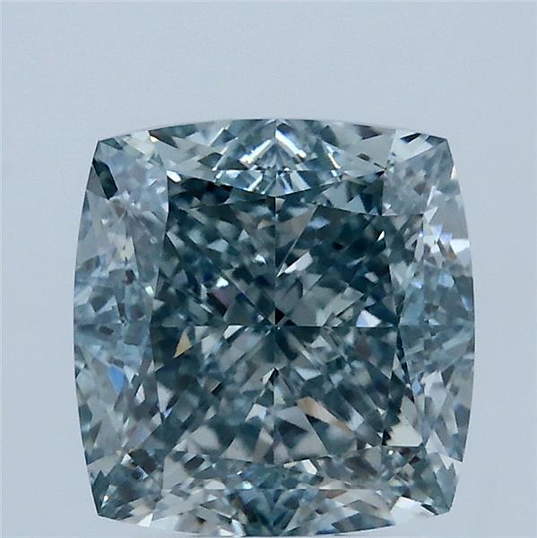3.08 Carat Cushion Shaped, Ideal Cut, FANCY INTENSE BLUE Color, VS1 Clarity, IGI Certified Lab Grown Diamond