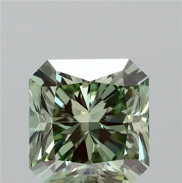 2.01 Carat Radiant Shaped, Excellent Cut, FANCY VIVID GREEN Color, VVS2 Clarity, IGI Certified Lab Grown Diamond