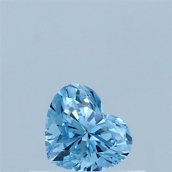 0.31 Carat Heart Shaped, Very Good Cut, FANCY VIVID BLUE Color, VVS2 Clarity, IGI Certified Lab Grown Diamond