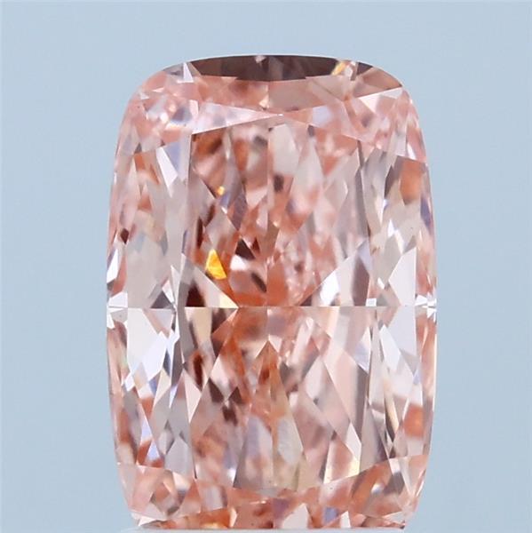 2.00 Carat Cushion Shaped, Ideal Cut, FANCY VIVID PINK Color, VVS2 Clarity, IGI Certified Lab Grown Diamond