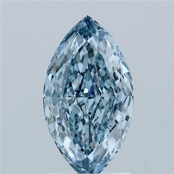 1.99 Carat Marquise Shaped, Ideal Cut, FANCY VIVID BLUE Color, VS1 Clarity, IGI Certified Lab Grown Diamond