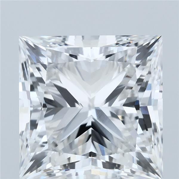 7.03 Carat Princess Shaped, Ideal Cut, E Color, VVS2 Clarity, IGI Certified Lab Grown Diamond