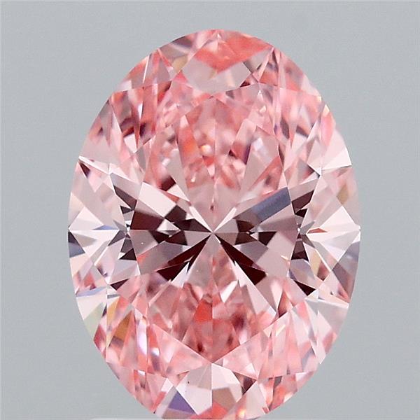 2.03 Carat Oval Shaped, Ideal Cut, FANCY VIVID PINK Color, VS1 Clarity, IGI Certified Lab Grown Diamond