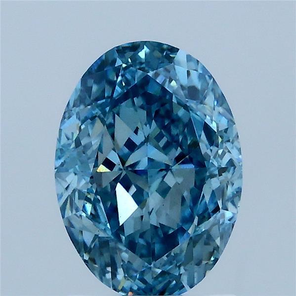 2.09 Carat Oval Shaped, Very Good Cut, FANCY VIVID BLUE Color, VS2 Clarity, IGI Certified Lab Grown Diamond