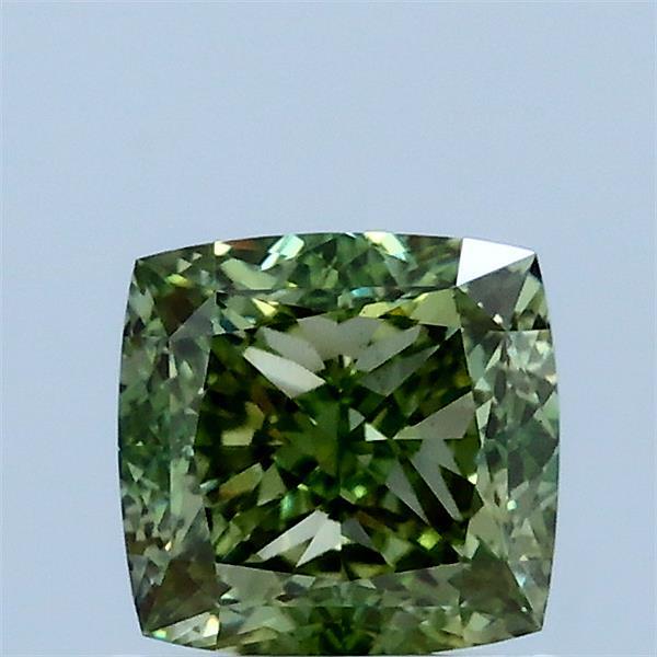 1.16 Carat Cushion Shaped, Ideal Cut, FANCY VIVID GREEN Color, VS1 Clarity, IGI Certified Lab Grown Diamond