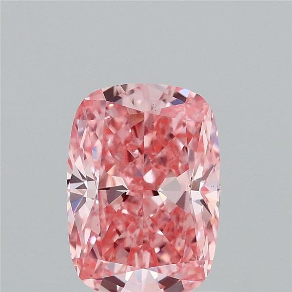 1.53 Carat Cushion Shaped, Ideal Cut, FANCY VIVID PINK Color, VS1 Clarity, IGI Certified Lab Grown Diamond