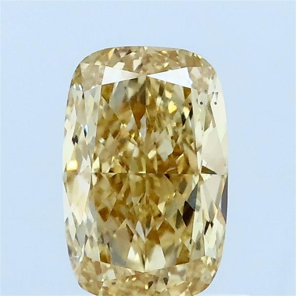 1.05 Carat Cushion Shaped, Excellent Cut, FANCY INTENSE YELLOW Color, VS2 Clarity, IGI Certified Lab Grown Diamond