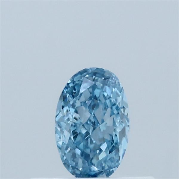 0.38 Carat Oval Shaped, Very Good Cut, FANCY VIVID BLUE Color, VVS2 Clarity, IGI Certified Lab Grown Diamond