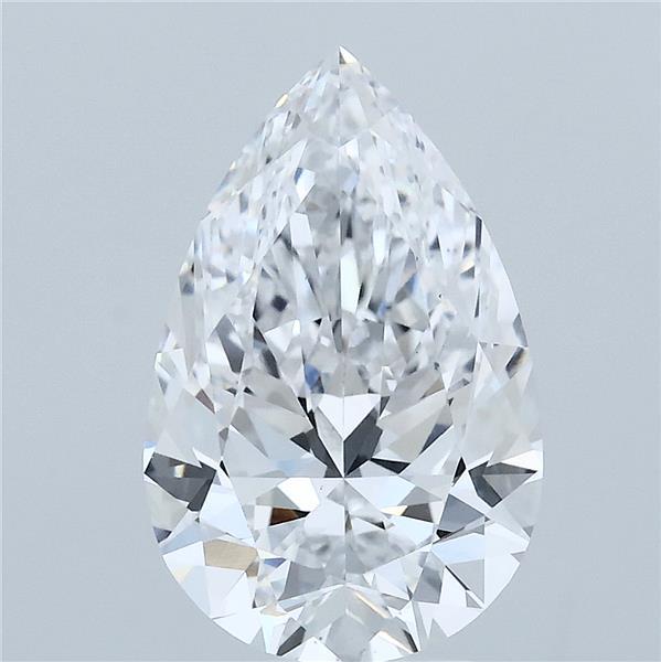 3.40 Carat Pear Shaped, Excellent Cut, D Color, VS1 Clarity, IGI Certified Lab Grown Diamond