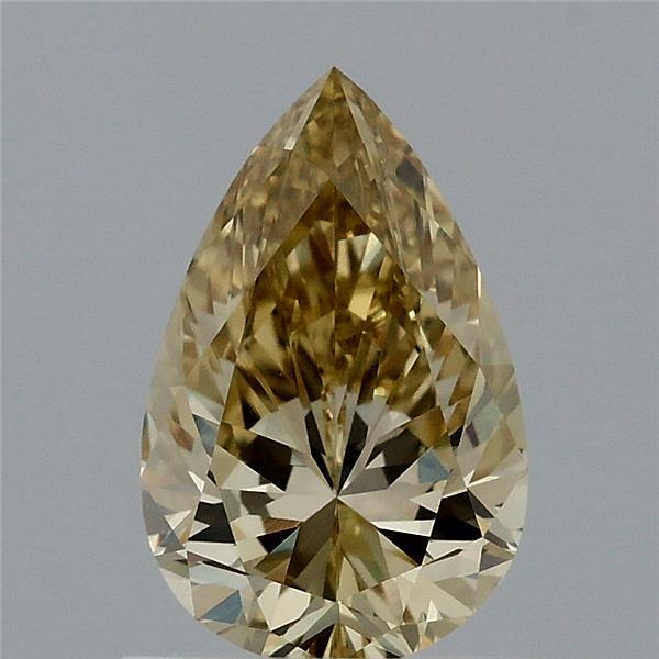 0.90 Carat Pear Shaped, Excellent Cut, FANCY YELLOW Color, VS1 Clarity, IGI Certified Lab Grown Diamond