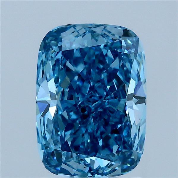 2.02 Carat Cushion Shaped, Ideal Cut, FANCY VIVID BLUE Color, VS1 Clarity, IGI Certified Lab Grown Diamond