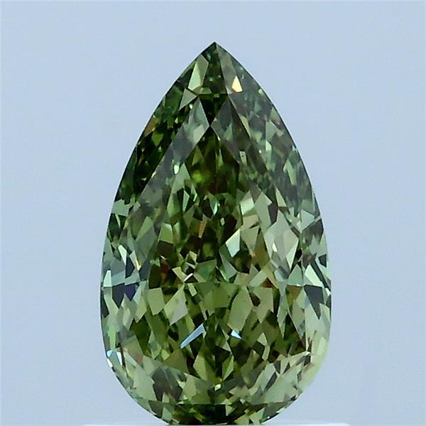 1.06 Carat Pear Shaped, Excellent Cut, FANCY VIVID GREEN Color, VS1 Clarity, IGI Certified Lab Grown Diamond