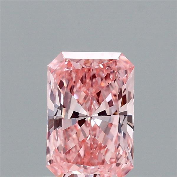 0.96 Carat Radiant Shaped, Ideal Cut, FANCY VIVID PINK Color, VS1 Clarity, IGI Certified Lab Grown Diamond