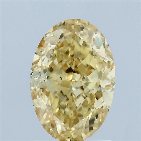 2.14 Carat Oval Shaped, Very Good Cut, FANCY INTENSE YELLOW Color, VVS1 Clarity, IGI Certified Lab Grown Diamond