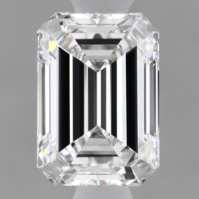 0.96 Carat Emerald Shaped, Ideal Cut, D Color, VVS2 Clarity, IGI Certified Lab Grown Diamond
