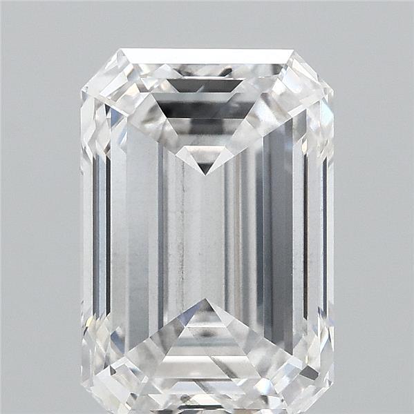 2.04 Carat Emerald Shaped, Ideal Cut, F Color, SI1 Clarity, IGI Certified Lab Grown Diamond