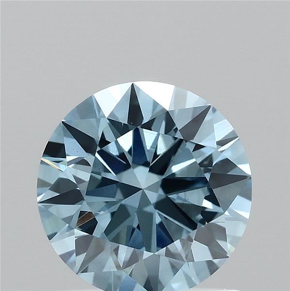 1.12 Carat Round Shaped, Ideal Cut, FANCY VIVID BLUE Color, VS1 Clarity, IGI Certified Lab Grown Diamond