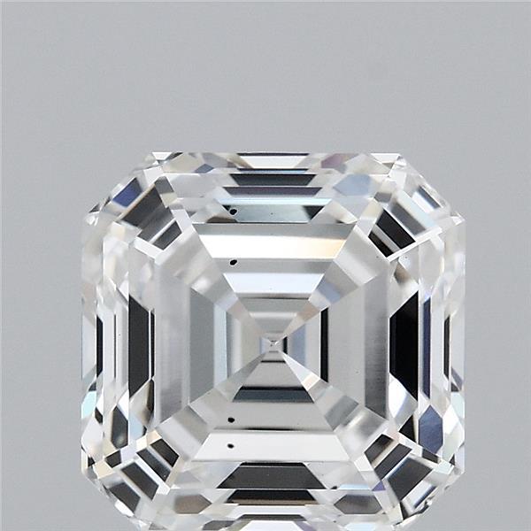 3.15 Carat Asscher Shaped, Ideal Cut, E Color, SI1 Clarity, IGI Certified Lab Grown Diamond