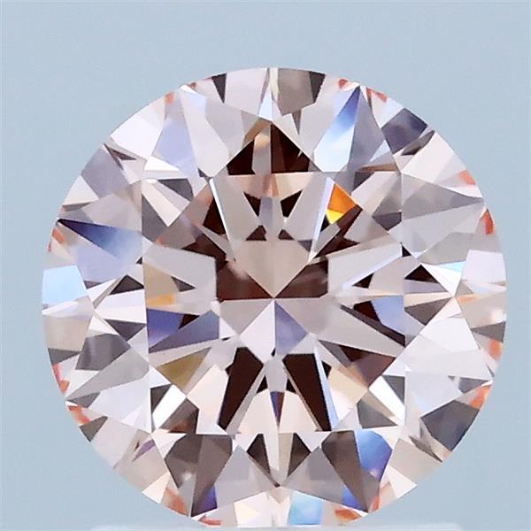 1.53 Carat Round Shaped, Ideal Cut, FANCY INTENSE PINK Color, VVS2 Clarity, IGI Certified Lab Grown Diamond