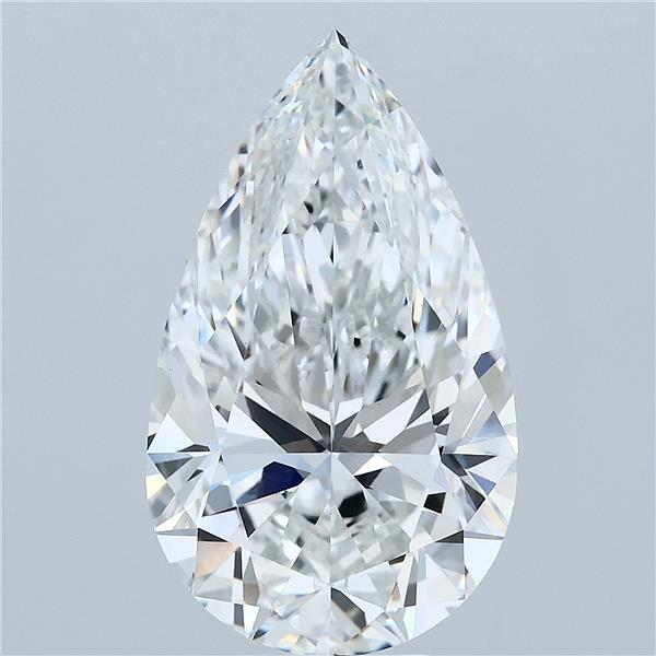 7.02 Carat Pear Shaped, Ideal Cut, F Color, VVS2 Clarity, IGI Certified Lab Grown Diamond