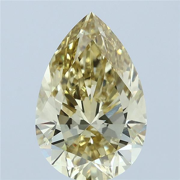 3.50 Carat Pear Shaped, Ideal Cut, FANCY YELLOW Color, VS1 Clarity, IGI Certified Lab Grown Diamond