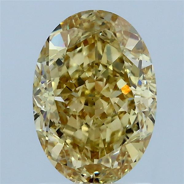2.06 Carat Oval Shaped, Very Good Cut, FANCY INTENSE YELLOW Color, VS2 Clarity, IGI Certified Lab Grown Diamond